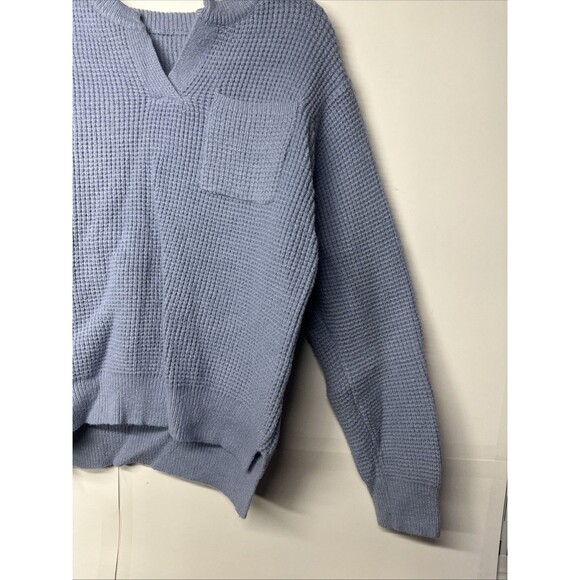 SHEIN Light Blue Waffle Knit Sweater - Size XL - Picture 5 of 9
